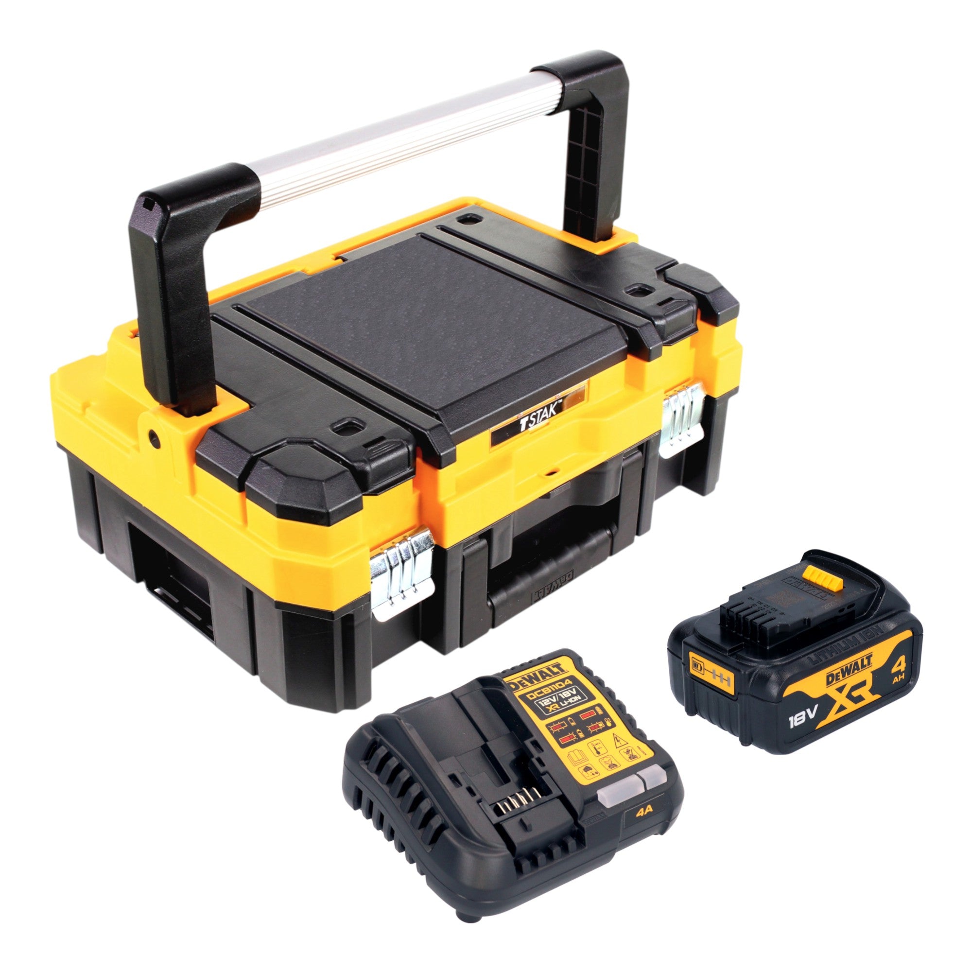 DeWalt DCB 1104 M1T Akku Starter Set 18 V mit 1x Akku 4 0 Ah DCB 1104 Ladegeraet TSTAK 0 - toolbrothers