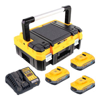DeWalt DCB 1104 H3T Akku Starter Set 18 V mit 3x Powerstack Akku 5 0 Ah DCB 1104 Ladegeraet TSTAK 0 - toolbrothers