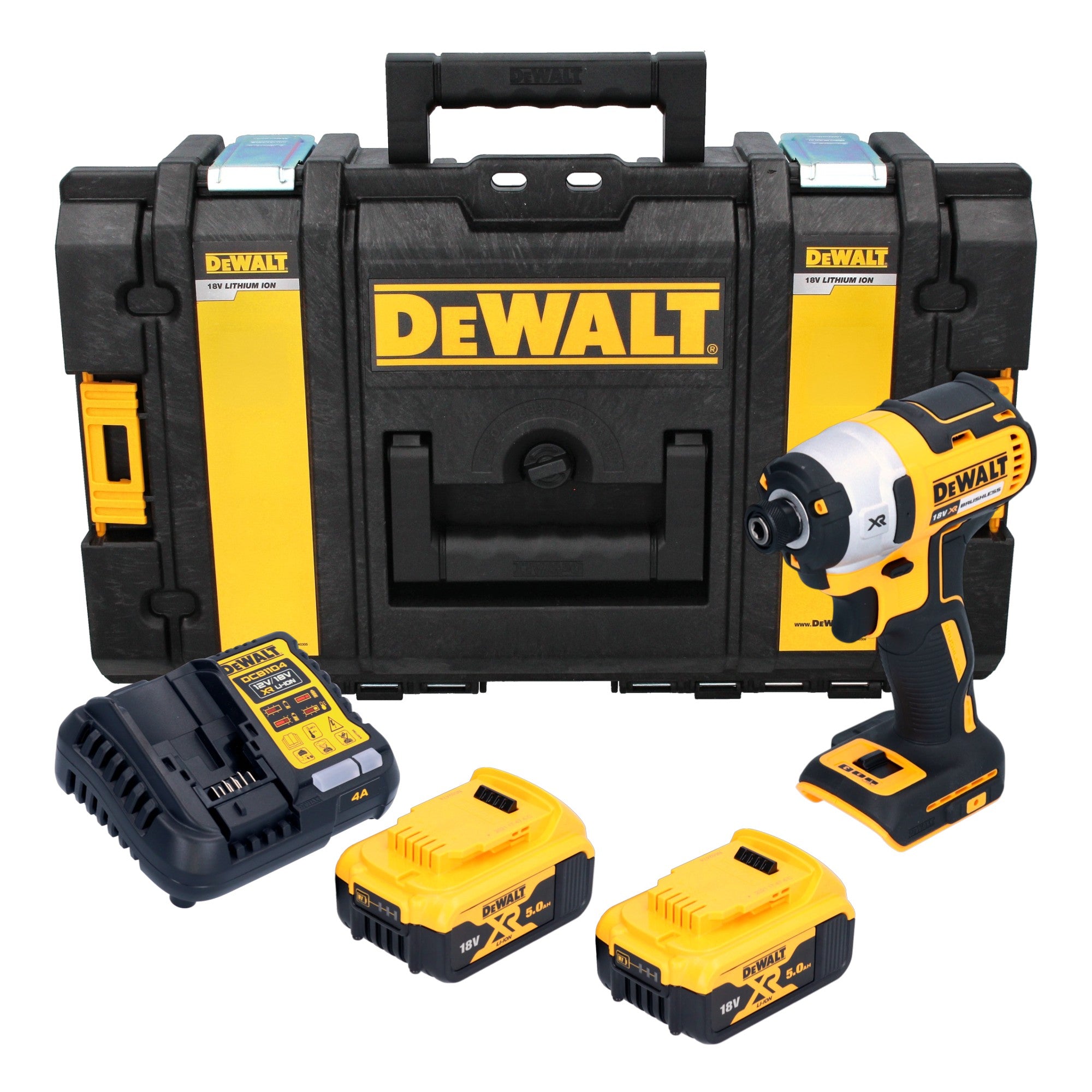 DeWalt DCF 887 P2 Akku Schlagschrauber 18 V 205 Nm 1 4 Brushless 2x Akku 5 0 Ah Ladegeraet Tough Box 0 - toolbrothers