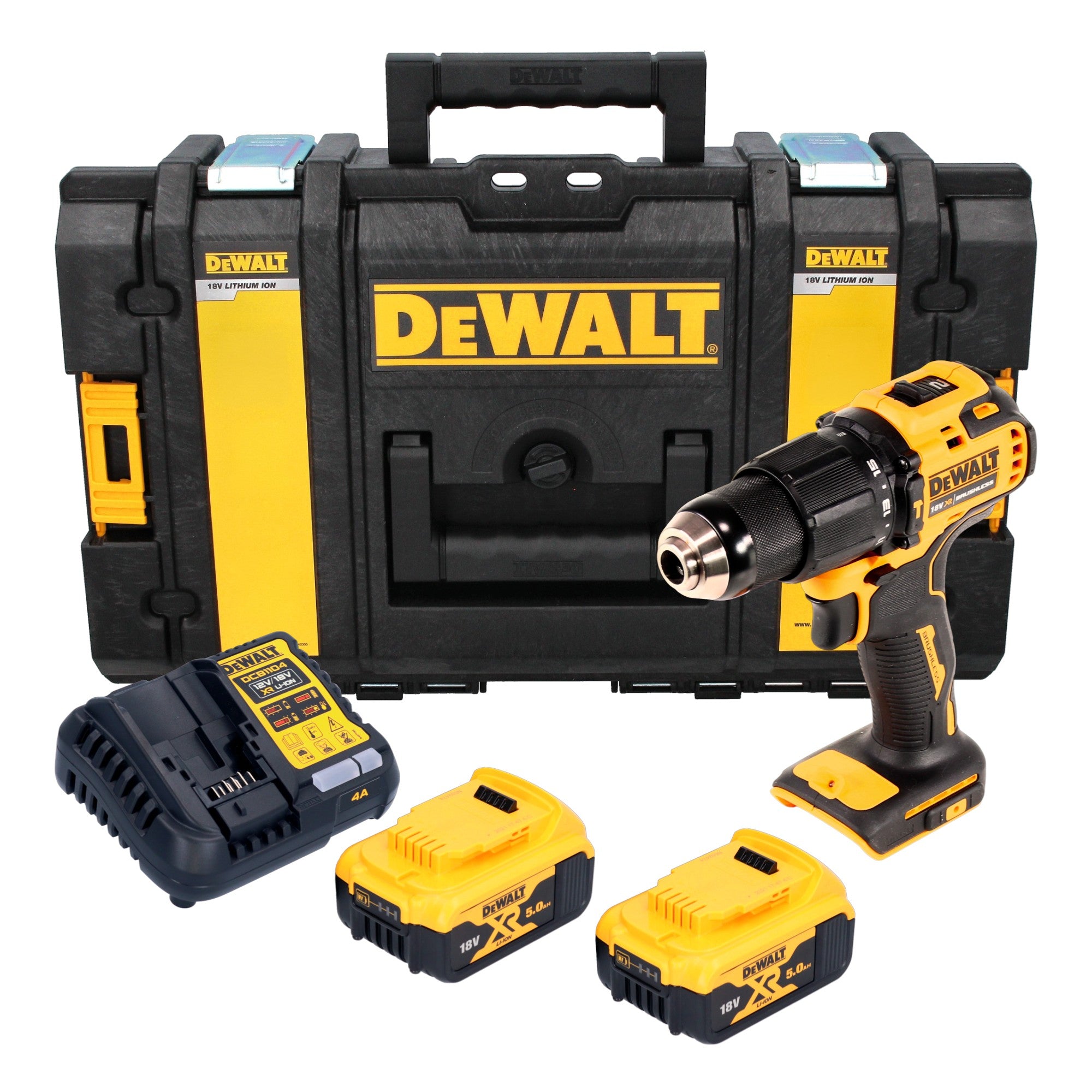 DeWalt DCD 709 P2 Akku Schlagbohrschrauber 18 V 65 Nm 2x Akku 5 0 Ah Ladegeraet Tough Box 0 - toolbrothers