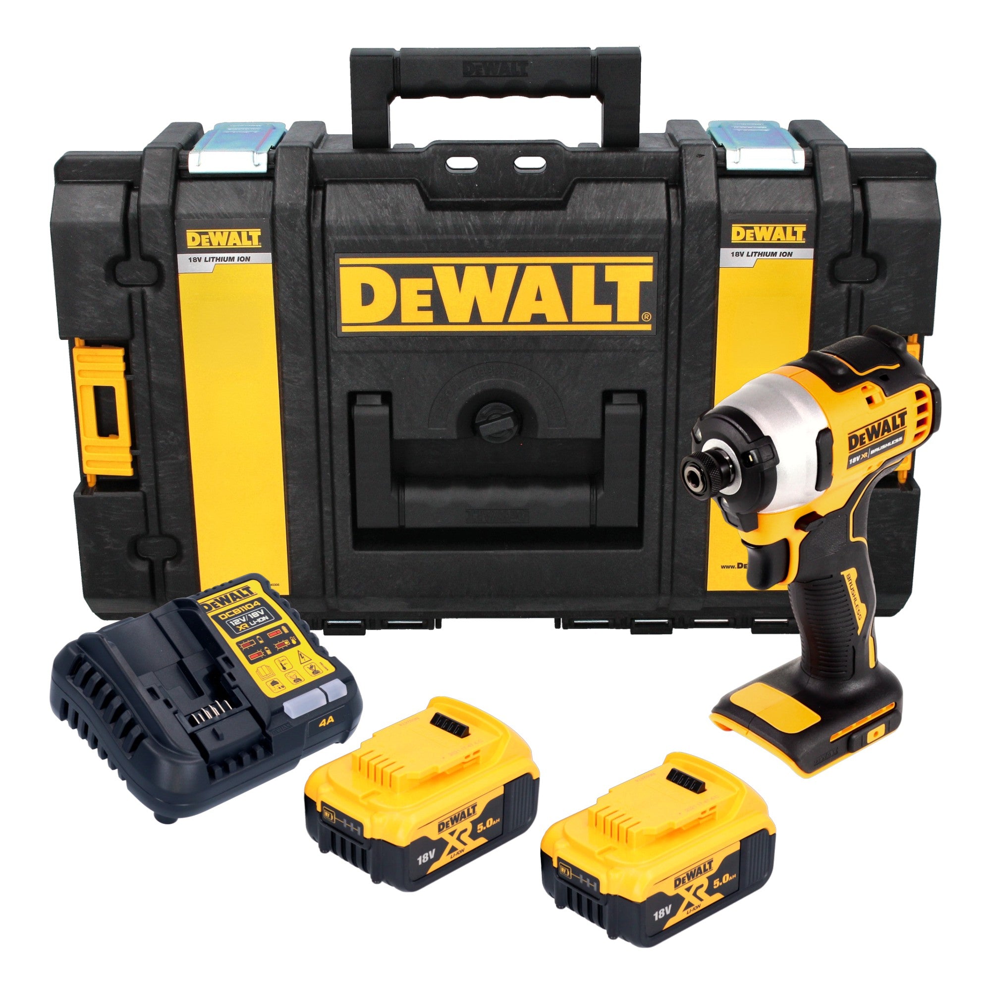 DeWalt DCF 809 P2 Akku Schlagschrauber 18 V 1 4 Brushless 2x Akku 5 0 Ah Ladegeraet Tough Box 0 - toolbrothers