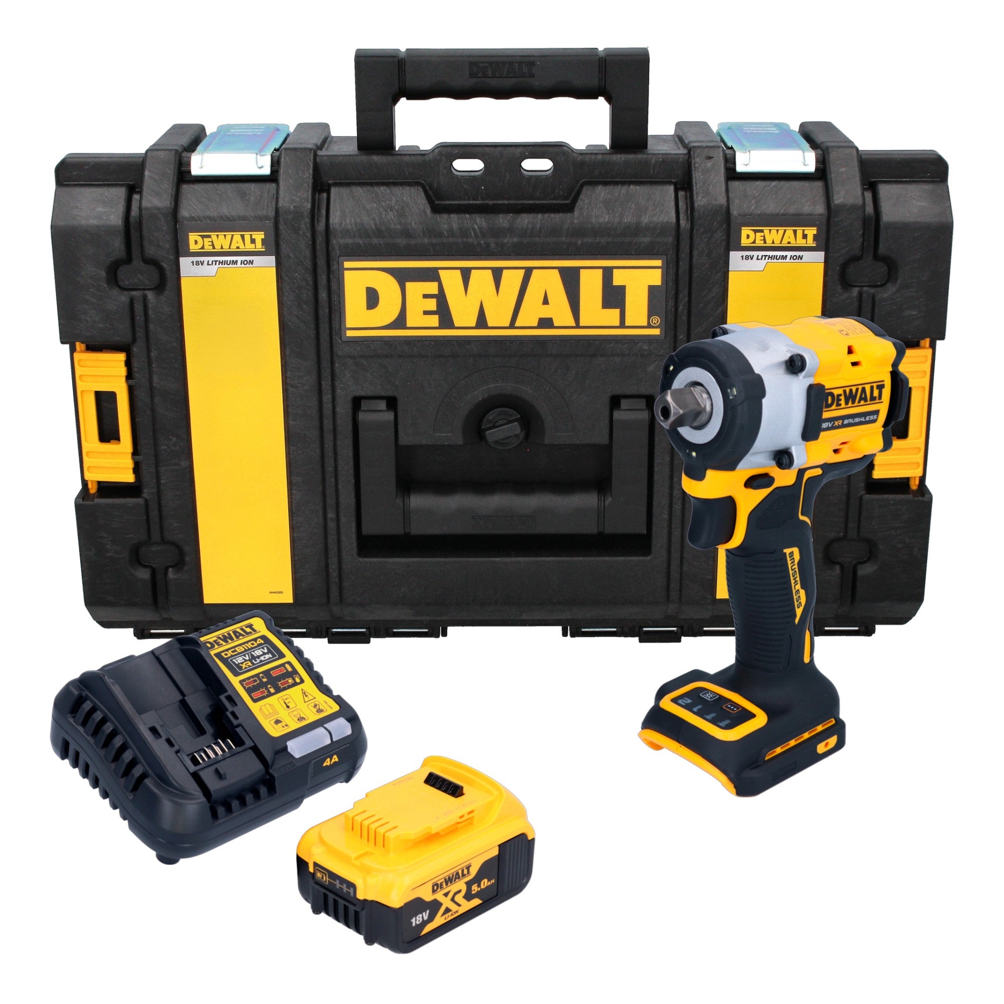 DeWalt DCF 922 P1 Akku Schlagschrauber 18 V 406 Nm 1 2 Brushless 1x Akku 5 0 Ah Ladegeraet Tough Box 0 - toolbrothers