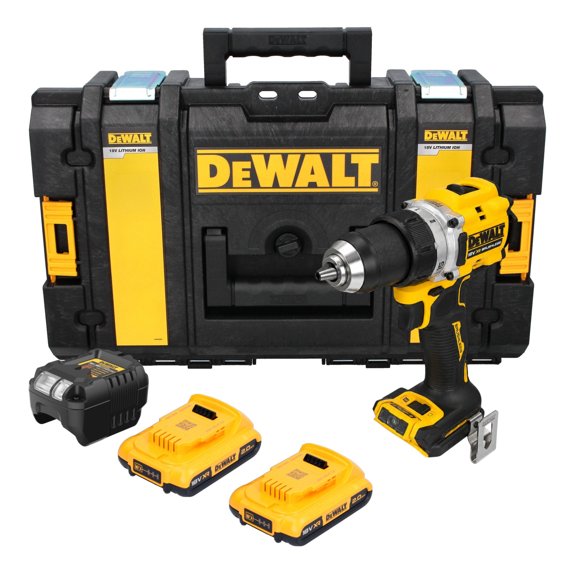 DeWalt DCD 800 D2 Akku Bohrschrauber 18 V 90 Nm Brushless 2x Akku 2 0 Ah Ladegeraet Tough Box 0 - toolbrothers