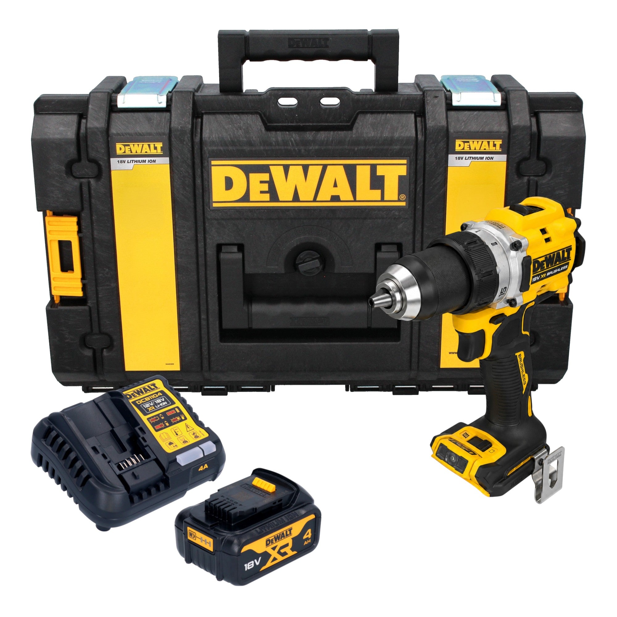 DeWalt DCD 800 M1 Akku Bohrschrauber 18 V 90 Nm Brushless 1x Akku 4 0 Ah Ladegeraet Tough Box 0 - toolbrothers