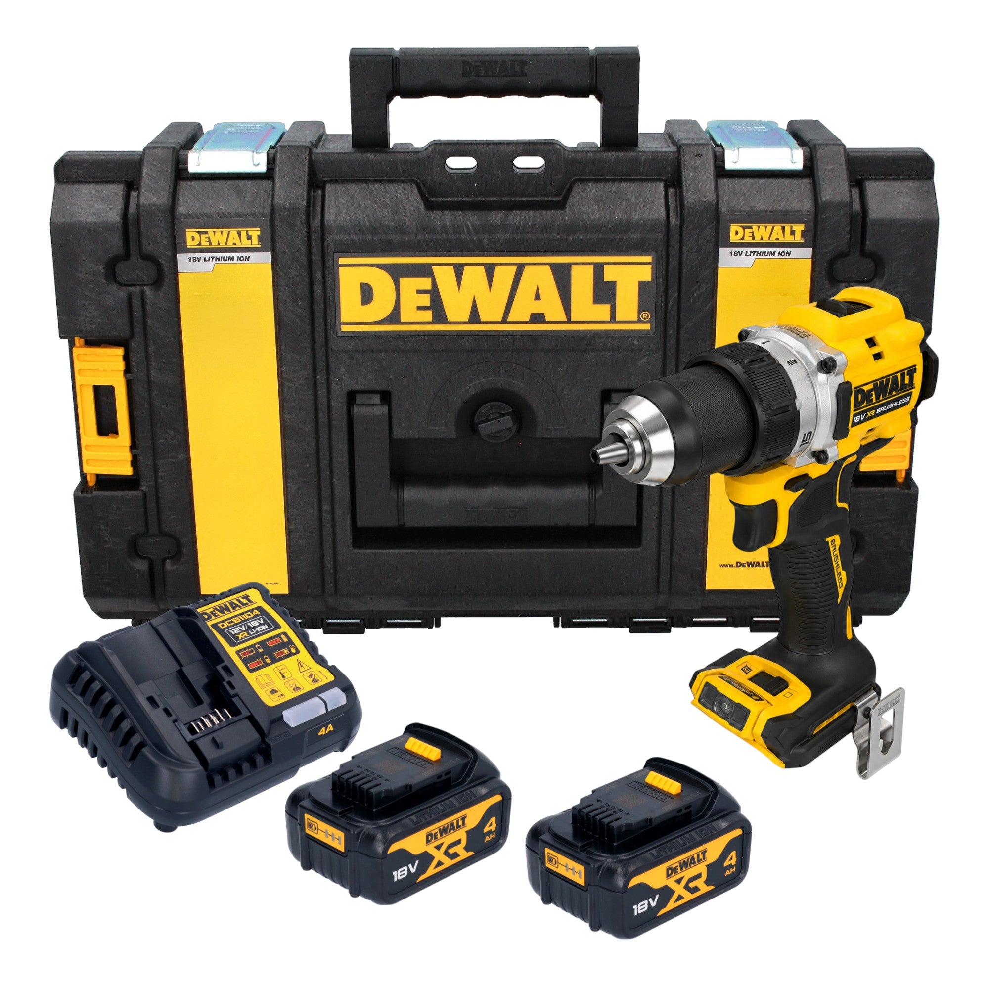 DeWalt DCD 800 M2 Akku Bohrschrauber 18 V 90 Nm Brushless 2x Akku 4 0 Ah Ladegeraet Tough Box 0 - toolbrothers