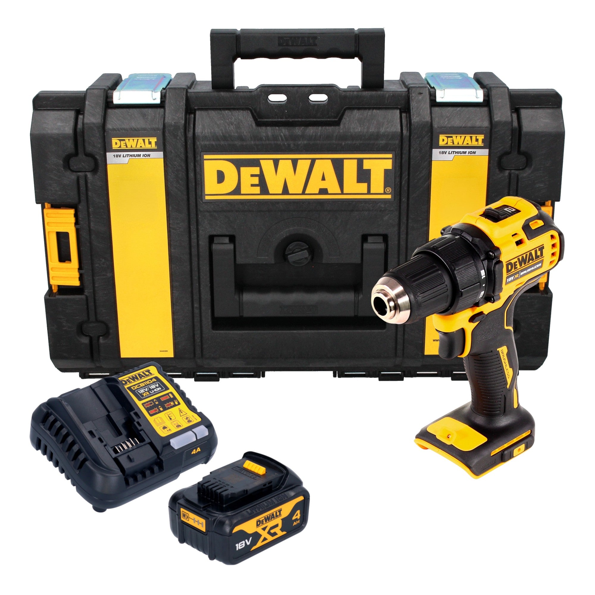 DeWalt DCD 708 M1 Akku Bohrschrauber 18 V 65 Nm Brushless 1x Akku 4 0 Ah Ladegeraet Tough Box 0 - toolbrothers