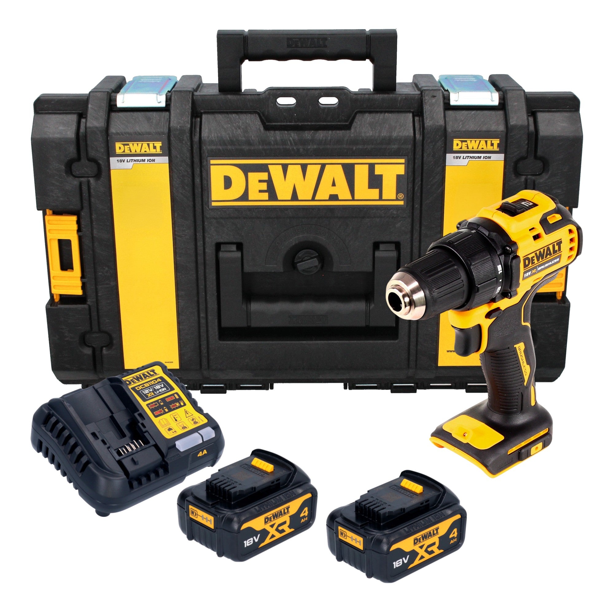 DeWalt DCD 708 M2 Akku Bohrschrauber 18 V 65 Nm Brushless 2x Akku 4 0 Ah Ladegeraet Tough Box 0 - toolbrothers