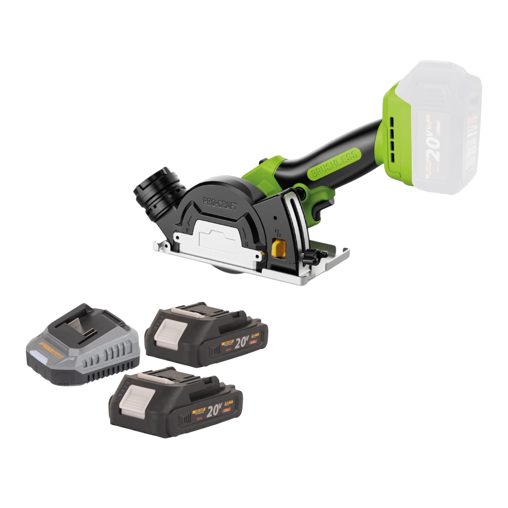 Procraft PCA16 BB Mini Akku Universalsaege 20 V 85 mm Brushless 2x Akku 2 0 Ah Ladegeraet 0 - toolbrothers