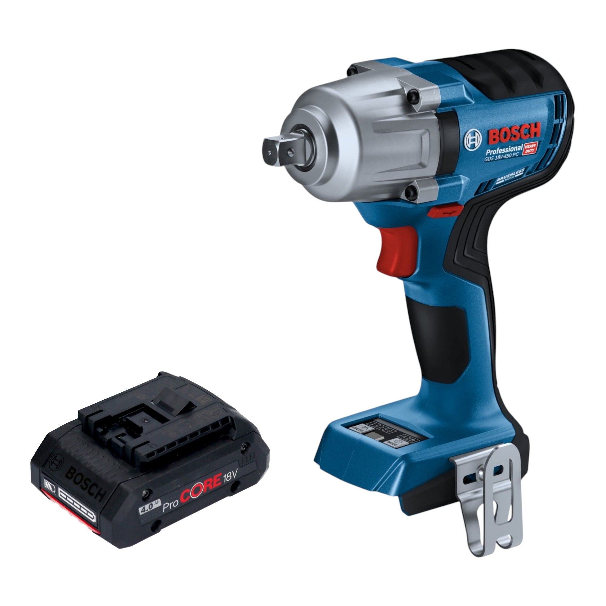 Bosch GDS 18V 450 PC Professional Akku Schlagschrauber 18 V 450 Nm 1 2 Brushless 1x ProCORE Akku 4 0 Ah ohne Ladegeraet 0 - toolbrothers