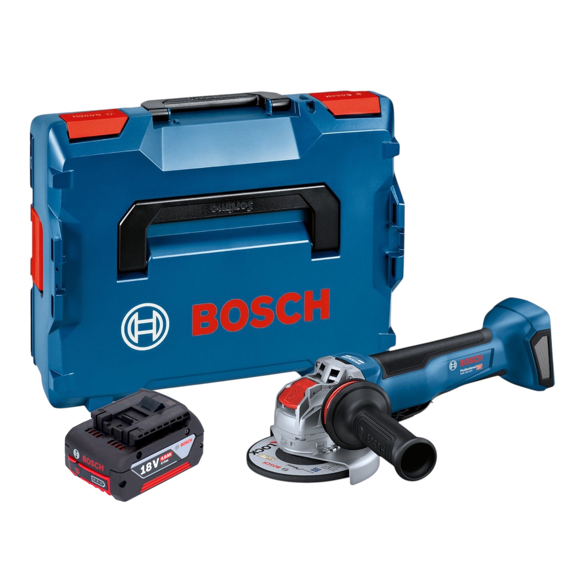 Bosch GWX 18V 10 P Professional Akku Winkelschleifer 18 V 125 mm X LOCK Brushless 1x Akku 4 0 Ah L Boxx ohne Ladegeraet 0 - toolbrothers