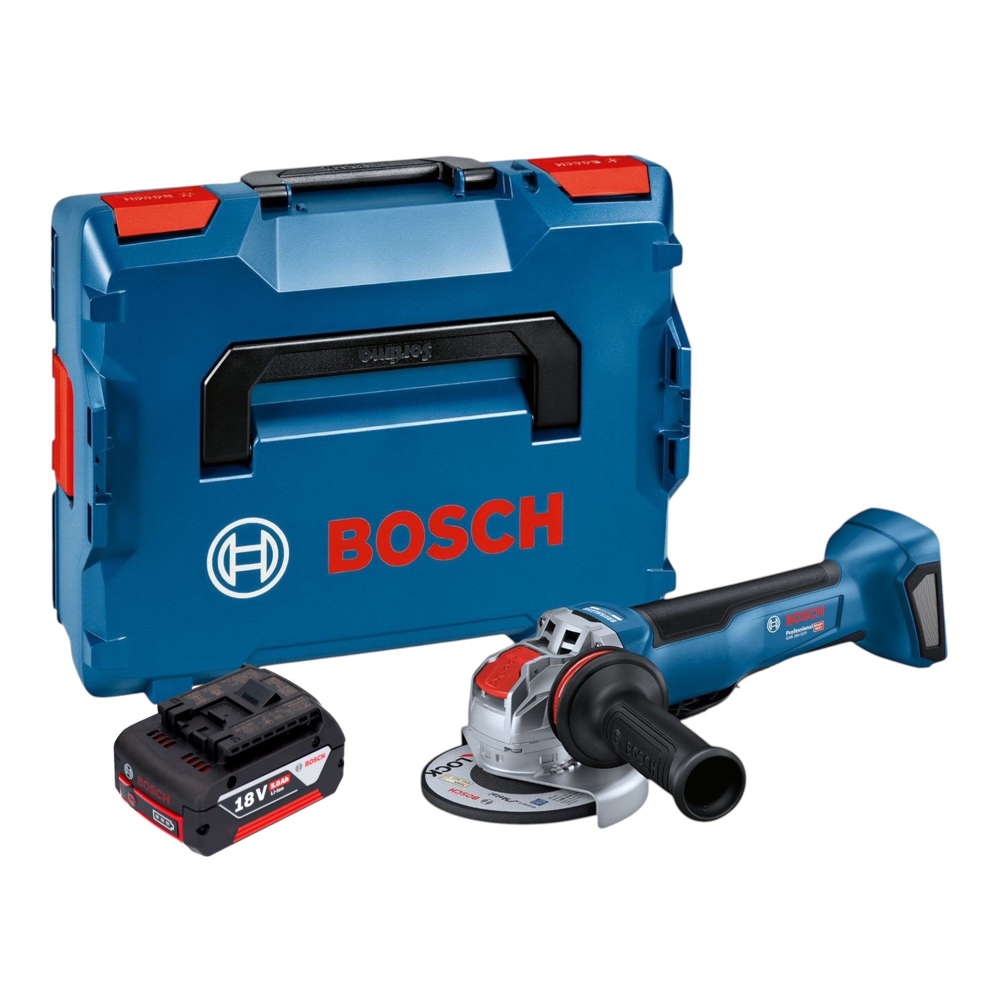 Bosch GWX 18V 10 P Professional Akku Winkelschleifer 18 V 125 mm X LOCK Brushless 1x Akku 5 0 Ah L Boxx ohne Ladegeraet 0 - toolbrothers