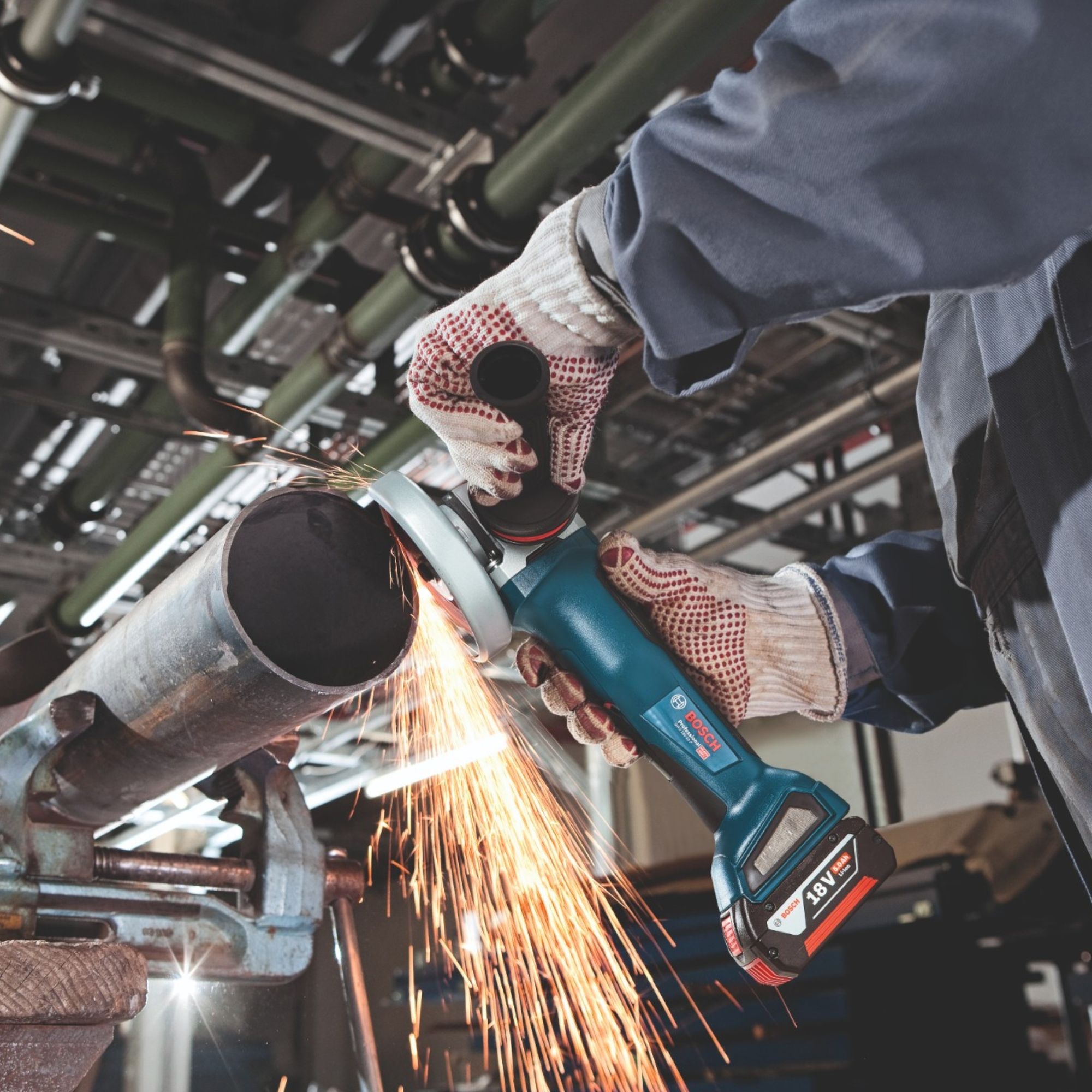 Bosch GWX 18V 10 P Professional Akku Winkelschleifer 18 V 125 mm X LOCK Brushless 1x ProCORE Akku 8 0 Ah Ladegeraet L Boxx 4 - toolbrothers