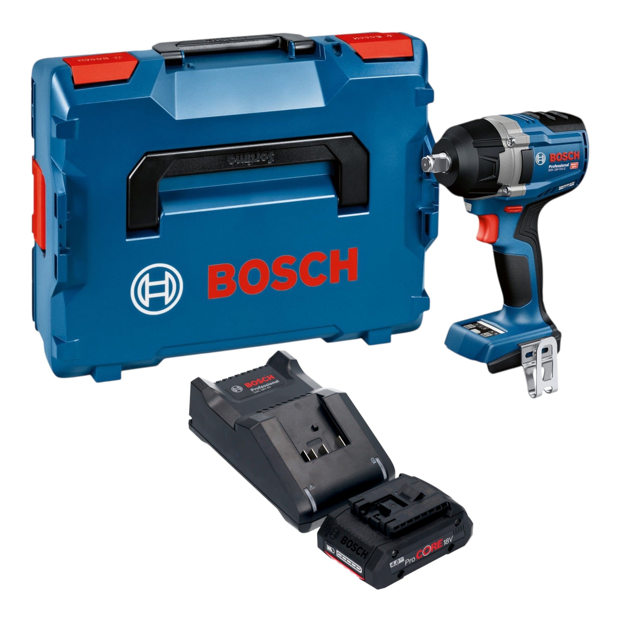 Bosch GDS 18V 750 C Akku Schlagschrauber 18 V 750 Nm 1 2 Brushless 1x ProCORE Akku 4 0 Ah Ladegeraet L Boxx 0 - toolbrothers