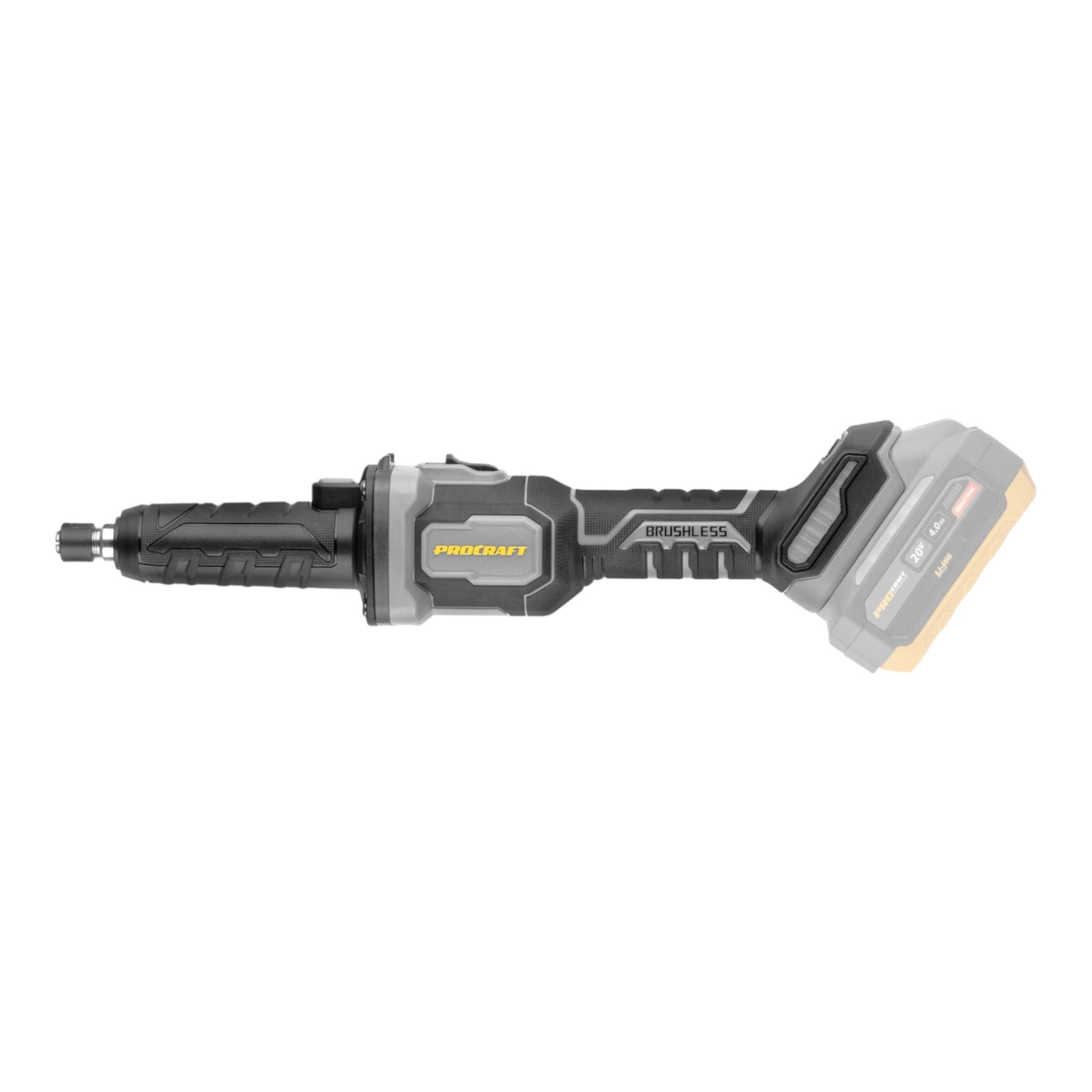 Procraft Industrial DG20A BB Akku Geradschleifer 20 V 6 mm Brushless 1x Akku 4 0 Ah Ladegeraet RHINO Toolcase 2 - toolbrothers
