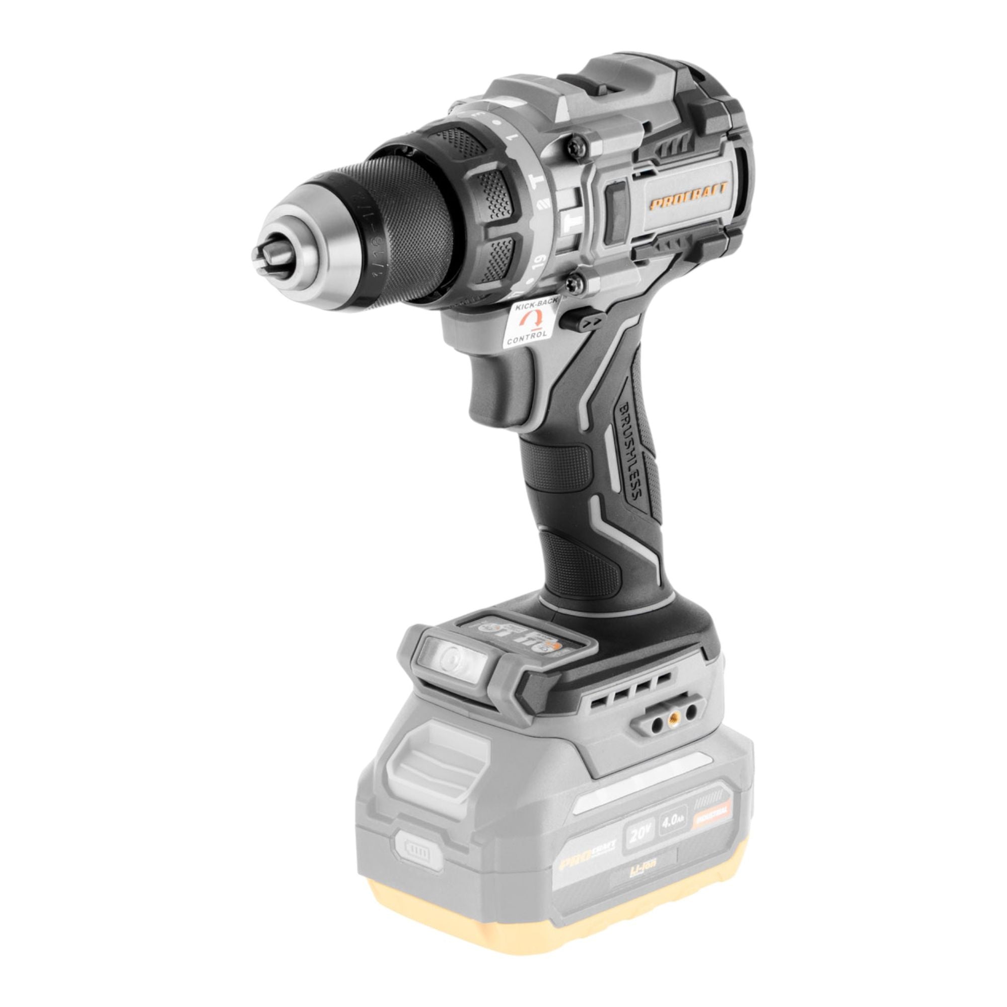 ProCraft Industrial CD20C BB Akku Schlagbohrschrauber 20 V 120 Nm Brushless 2x Akku 4 0 Ah Ladegeraet 1 - toolbrothers