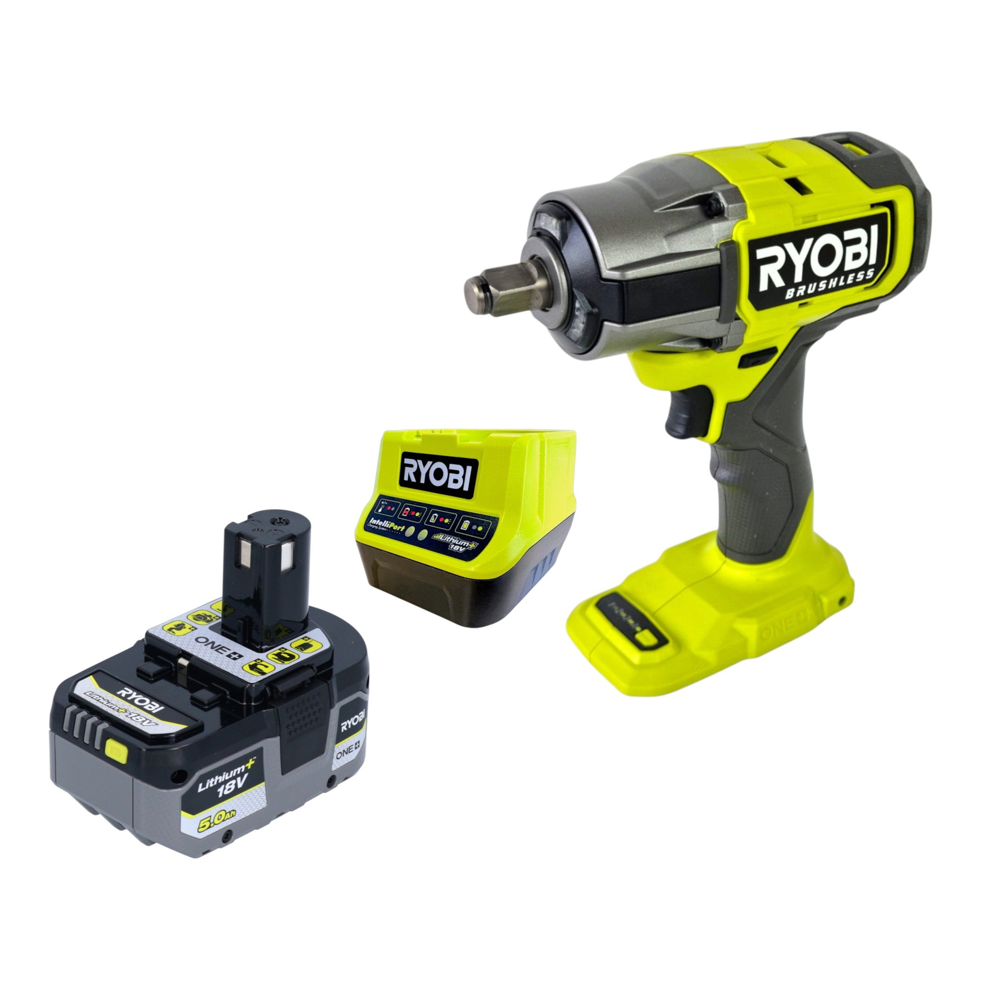 RYOBI RIW18BL 0 Akku Schlagschrauber 18 V 700 Nm Brushless 1x Akku 5 0 Ah Ladegeraet 0 - toolbrothers
