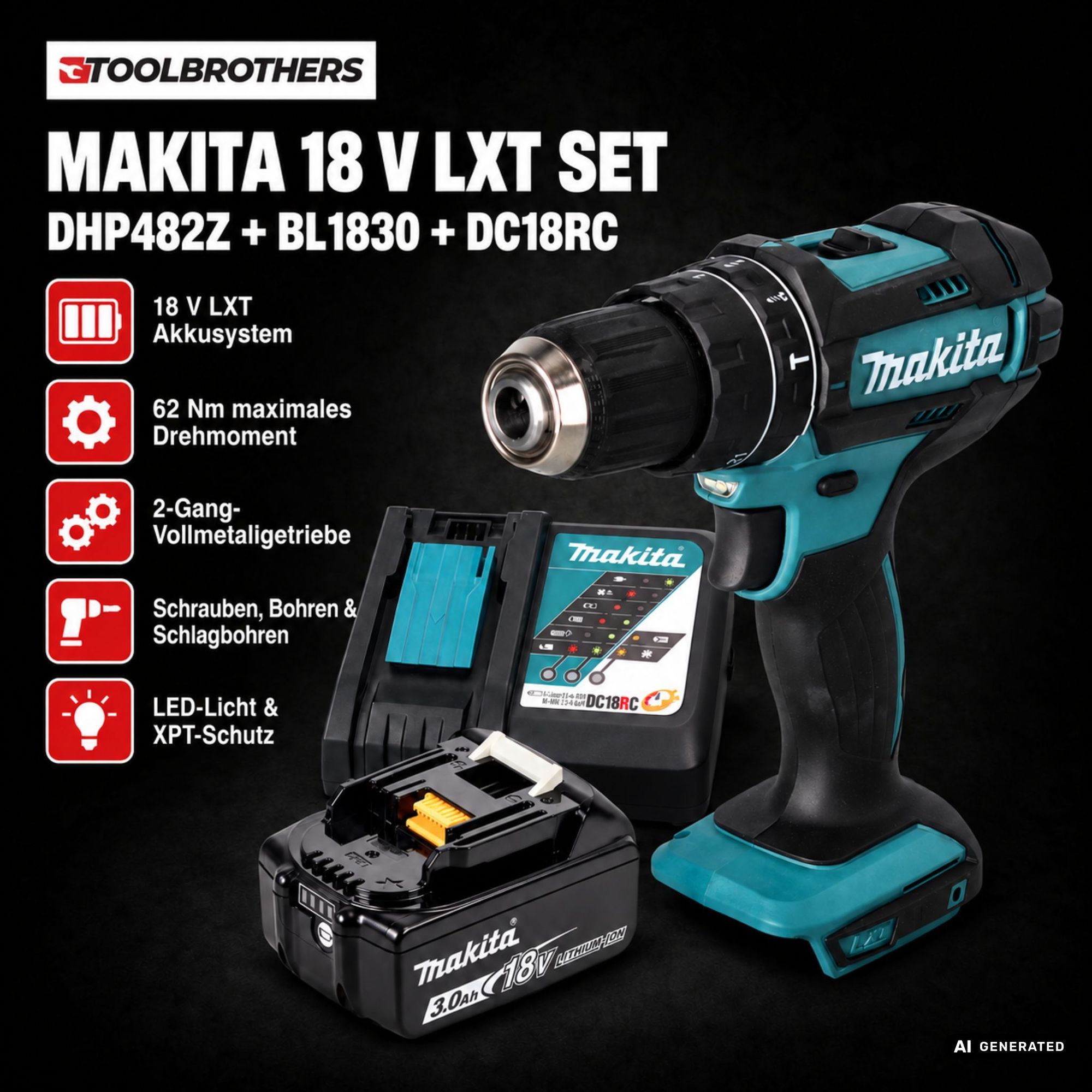 Toolbrothers Powertools Kalender 2026 Makita DHP482Z Edition Gr XL 1 - toolbrothers