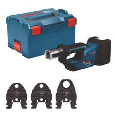 Bosch GPT 18V 19 Professional Akku Presswerkzeug 18 V 21 kN 06019M2003 3x Pressbacke L Boxx ohne Akku ohne Ladegeraet 0 - toolbrothers