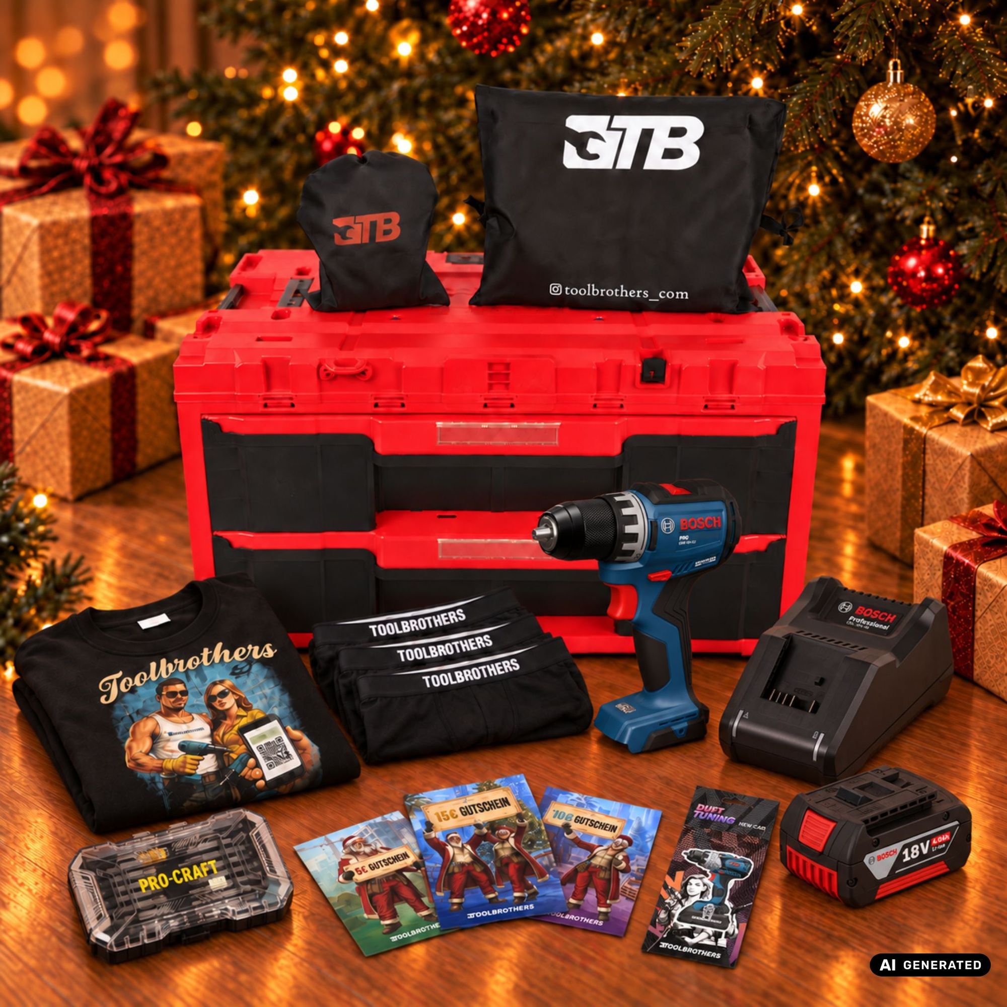 Toolbrothers Powertools Kalender 2026 Bosch GSR 18V 52 Professional Edition Gr M 0 - toolbrothers