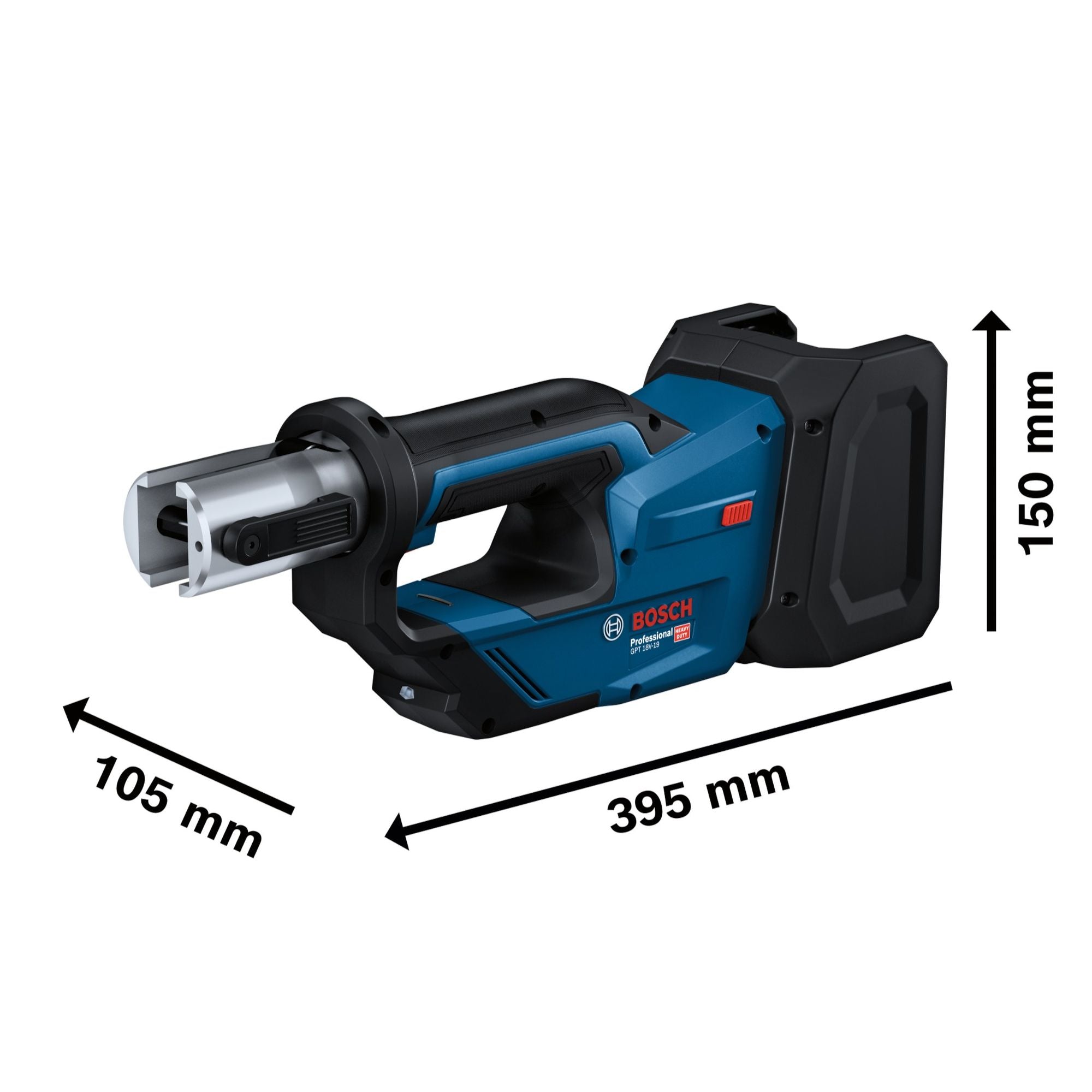 Bosch GPT 18V 19 Professional Akku Presswerkzeug 18 V 21 kN 1x ProCORE Akku 8 0 Ah Ladegeraet 3x Pressbacke L Boxx 4 - toolbrothers