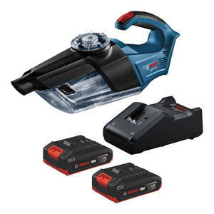 Bosch GAS 18V-1 Professional Akku Sauger 18 V 0,7 l + 2x Akku 2,0 Ah + Ladegerät