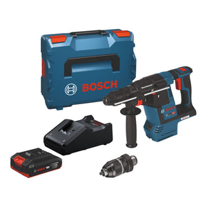 Bosch GBH 18V-26 F Professional Akku Bohrhammer 18 V 2,6 J SDS Plus Brushless + 1x Akku 2,0 Ah + Ladegerät + L-Boxx