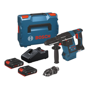 Bosch GBH 18V-26 F Professional Akku Bohrhammer 18 V 2,6 J SDS Plus Brushless + 2x Akku 2,0 Ah + Ladegerät + L-Boxx