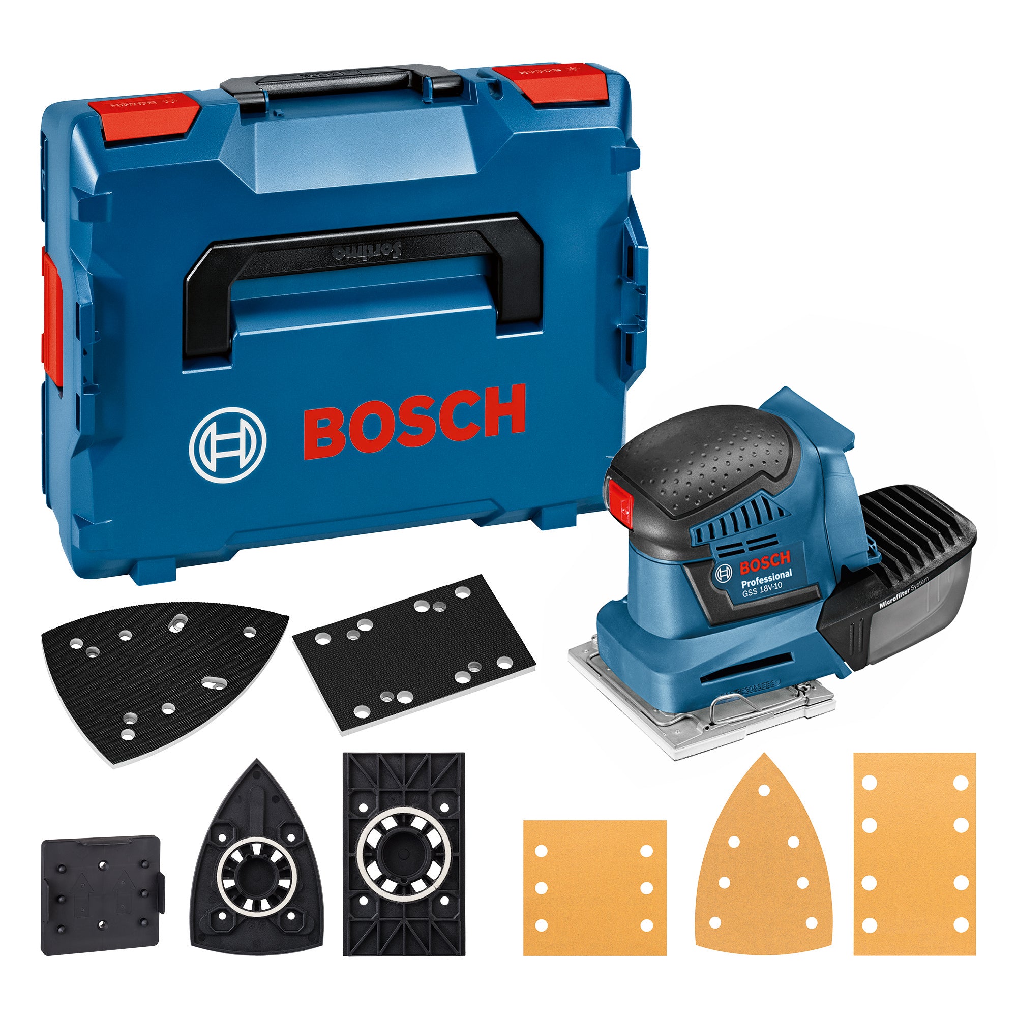 Bosch GSS 18V 10 Akku Schwingschleifer 18V 1x Akku 2 0 Ah L Boxx ohne Ladegeraet 0 - toolbrothers