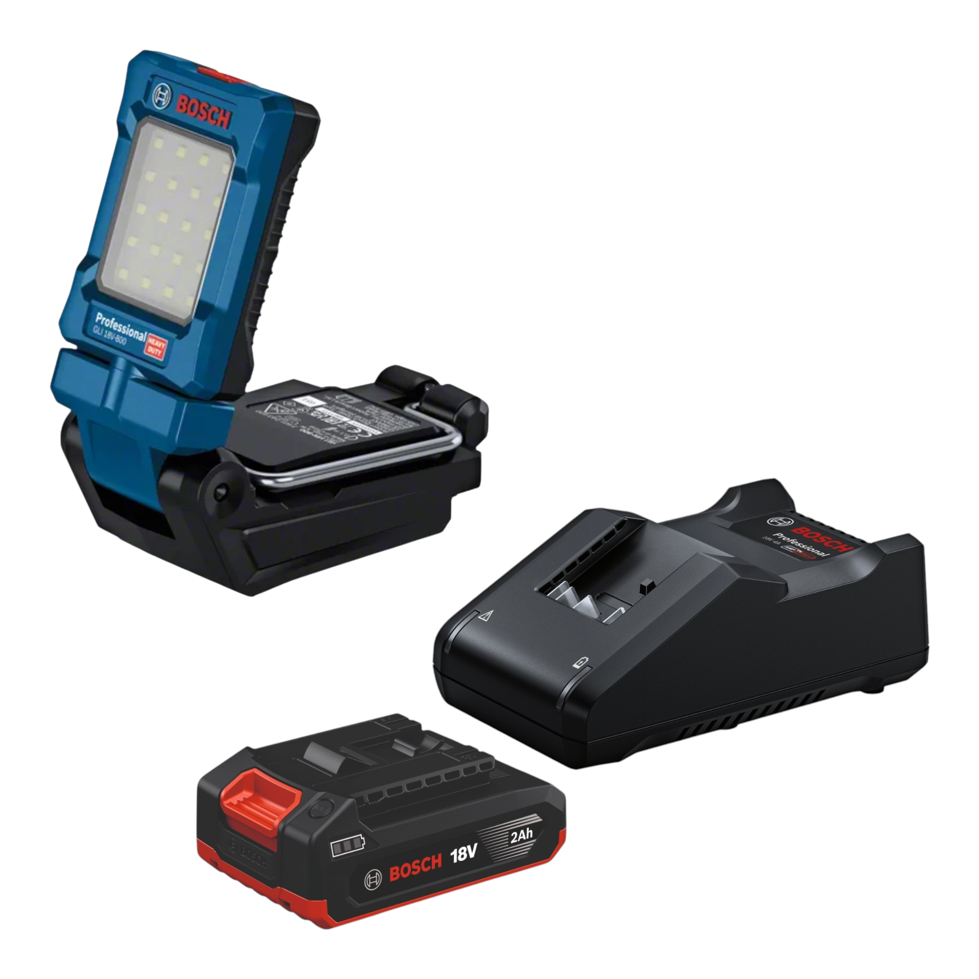 Bosch GLI 18V 800 Professional Akku Leuchte 18 V 800 lm 1x Akku 2 0 Ah Ladegeraet 0 - toolbrothers