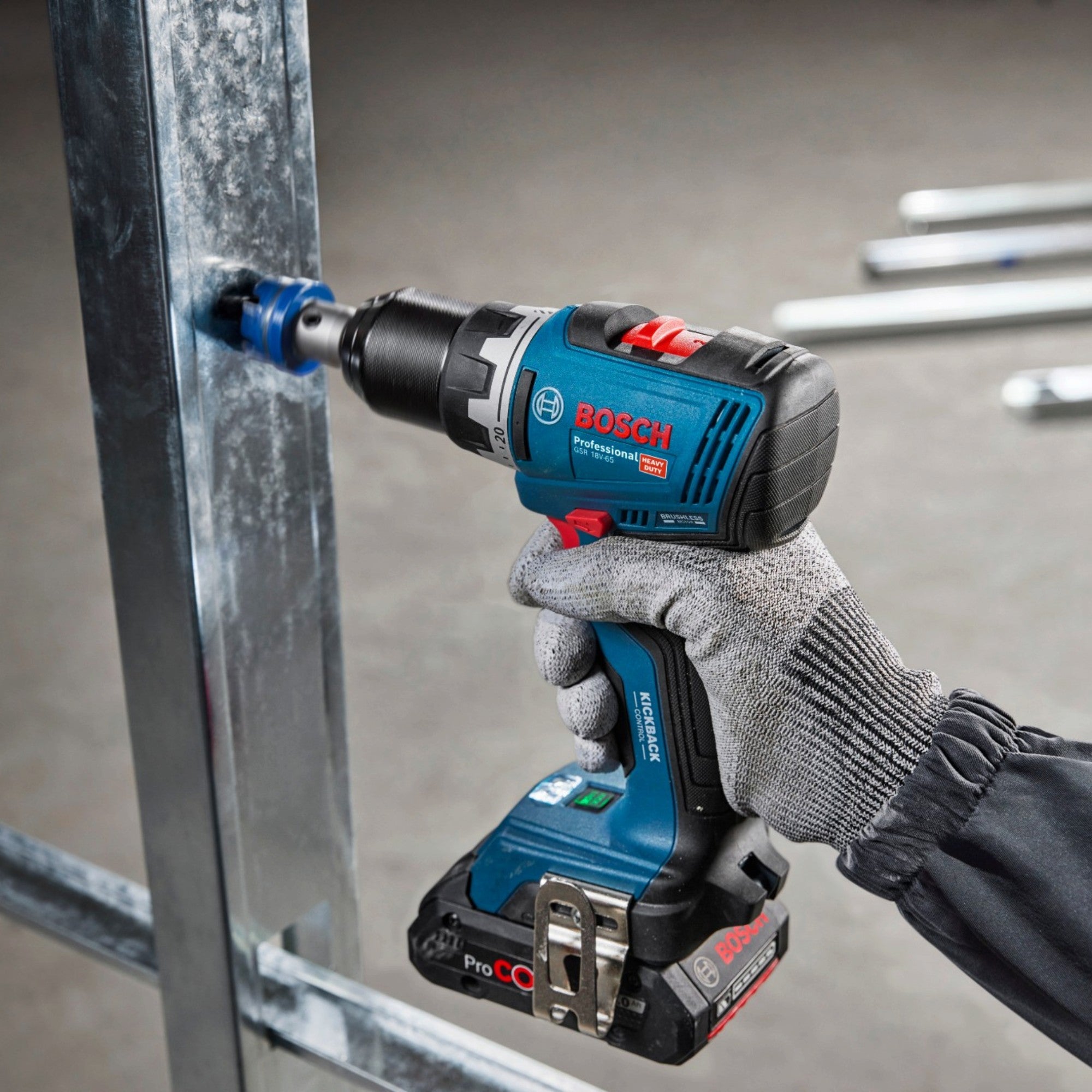 Bosch GSR 18V 65 Professional Akku Bohrschrauber 18 V 63 Nm Brushless 1x Akku 2 0 Ah Ladegeraet 4 - toolbrothers