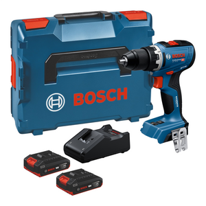 Bosch GSR 18V-65 Professional Akku Bohrschrauber 18 V 63 Nm Brushless + 2x Akku 2,0 Ah + Ladegerät + L-Boxx