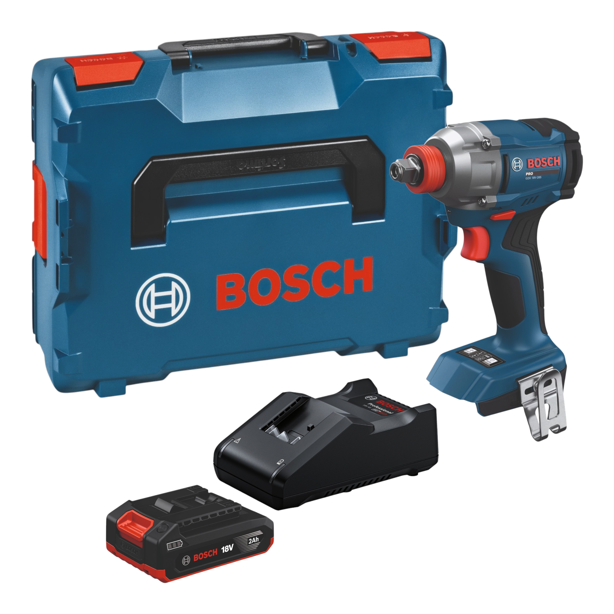 Bosch GDX 18V 285 Professional Akku Drehschlagschrauber 18 V 285 Nm 1x Akku 2 0 Ah Ladegeraet L Boxx 0 - toolbrothers