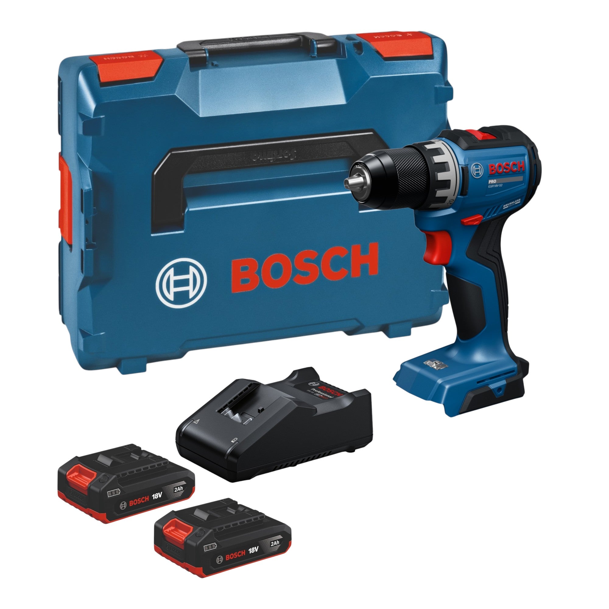 Bosch GSR 18V 52 Professional Akku Bohrschrauber 18 V 70 Nm Brushless 2x Akku 2 0 Ah Ladegeraet L Boxx 0 - toolbrothers