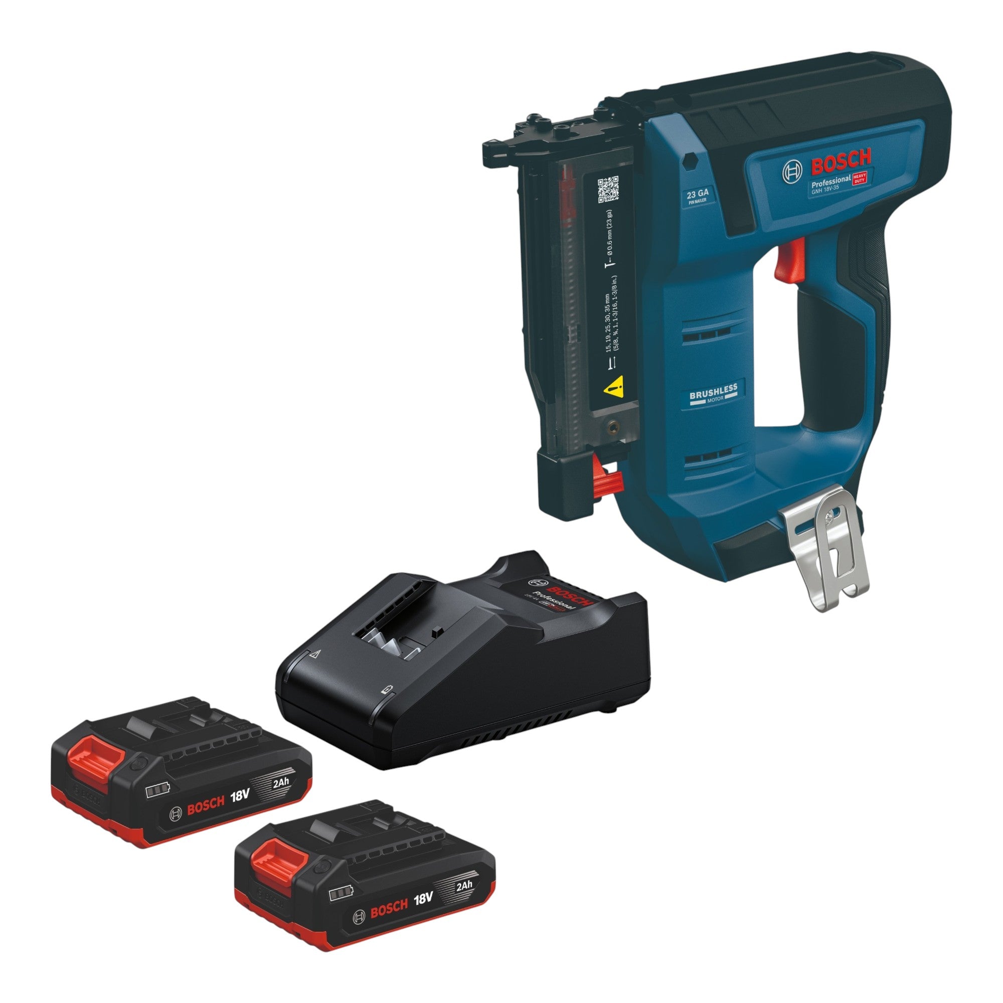 Bosch GNH 18V 35 Akku Holznagler 18 V 0 6 x 15 35 mm Brushless 2x Akku 2 0 Ah Ladegeraet 0 - toolbrothers