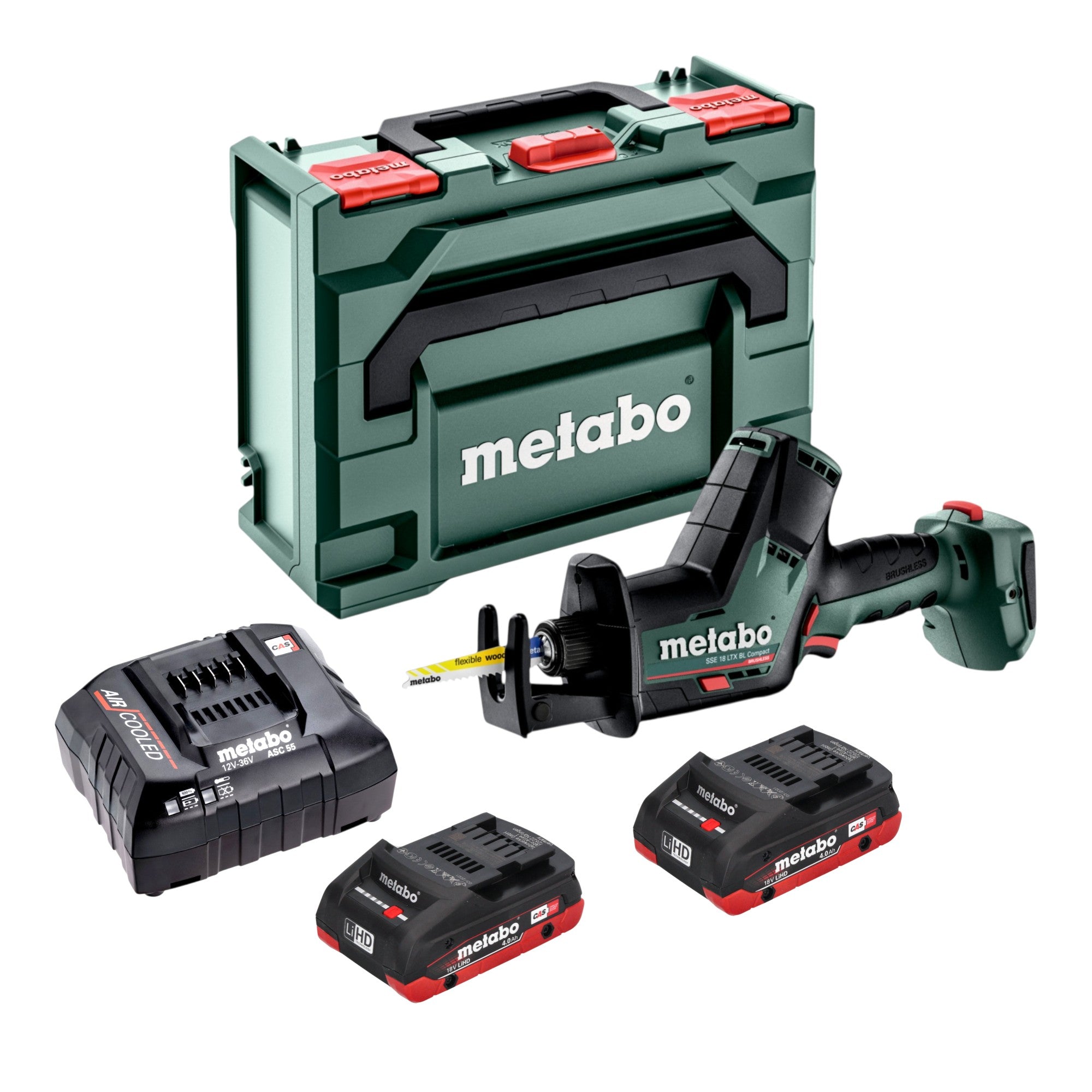 Metabo SSE 18 LTX BL Compact Akku Saebelsaege 18 V 2x LiHD Akku 4 0 Ah Ladegeraet metaBOX 0 - toolbrothers