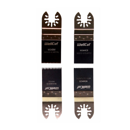 WellCut MT-4 Multi Tool Werkzeugklingen-Set 4-teilig Universal Zubehör OIS Long Life - Toolbrothers