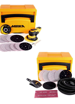 Mirka DEROS 5650CV Exzenterschleifer 125mm/150mm 5,0 Hub Brushless + Schleif Solution Case Set + Roundy Handblock + 40x Schleifscheiben - Toolbrothers