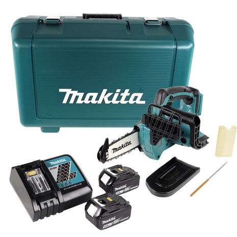 Makita DUC 122 RTE Akku Kettensäge 18V 1/4" 115mm + 2x Akku 5,0Ah + Ladegerät + Koffer - Toolbrothers