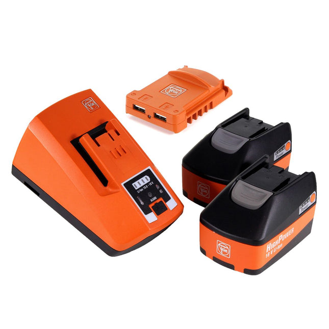 FEIN AKKU STARTER SET USB EDITION 18V 2x Akku 5,2Ah HighPower + Ladegerät + USB Akku Adapter ( 92604318020 ) - Toolbrothers