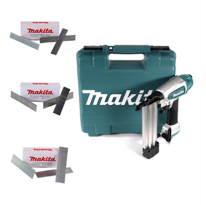 Makita AF 506 Druckluft Stauchkopfnagler 15-50mm 4,3-8,3bar + 15000x Stauchkopfnagel 20/25/30mm galvanisiert + Koffer