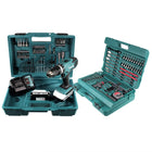Makita HP 457 DWE Akku Schlagbohrschrauber 18V 42Nm G-Serie + 2x Akku 1,5 Ah + Ladegerät + 290tlg. Set + 2x Koffer - Toolbrothers