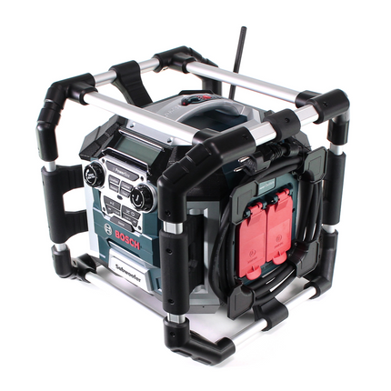 Bosch GML 50 cargador de radio de batería radio de obra 18V 50W IP54 + 1x batería 2.0Ah + cargador