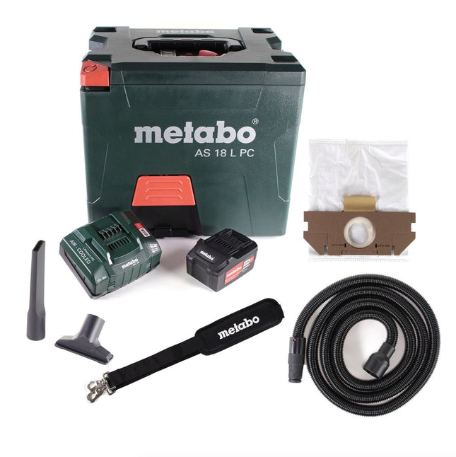 Metabo AS 18 L Aspirador de batería para PC 18V 7,5L (602021850) + 1x batería 5,2Ah + cargador