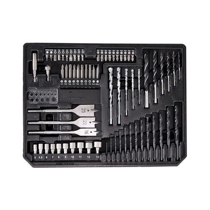 Makita DDF 451 SFX4 Akku Bohrschrauber 18V 80Nm + 1x Akku 3,0Ah + Ladegerät + 70tlg. Bit Bohrer Set + Koffer