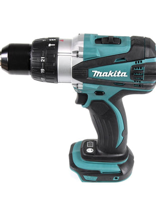 Makita DHP 458 SFX4 Akku Schlagbohrschrauber 18V 91Nm + 1x Akku 3,0Ah + Ladegerät + 70tlg. Bit Bohrer Set + Koffer