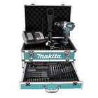 Makita DHP 458 SMX4 Akku Schlagbohrschrauber 18V 91Nm + 1x Akku 4,0Ah + Ladegerät + 70tlg. Bit Bohrer Set + Koffer