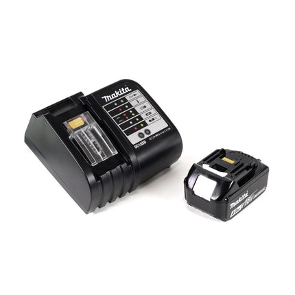 Taladro percutor inalámbrico Makita DHP 453 SMX4 18 V 42Nm + 1x batería 4,0Ah + cargador + 70 piezas. Juego de brocas + estuche