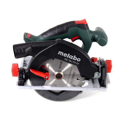 Metabo KS 18 LTX 57 Akumulatorowa pilarka tarczowa 18 V 165 x 20 mm + 2x akumulator 5,2 Ah + ładowarka + Metaloc ( 601857700 )