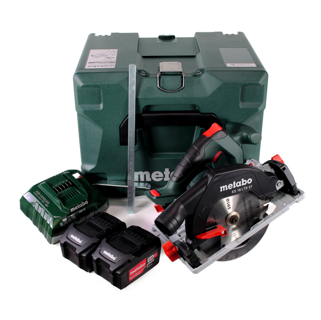 Metabo KS 18 LTX 57 Cordless circular saw 18 V 165 x 20 mm + 2x battery 5.2 Ah + charger + Metaloc ( 601857700 )