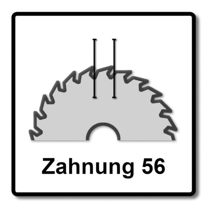 Makita CCXF16556EL Hoja de sierra SPECIALIZED EFFICUT 165 x 20 x 1,45 mm (B-57320) 56 dientes para madera, laminado y plástico
